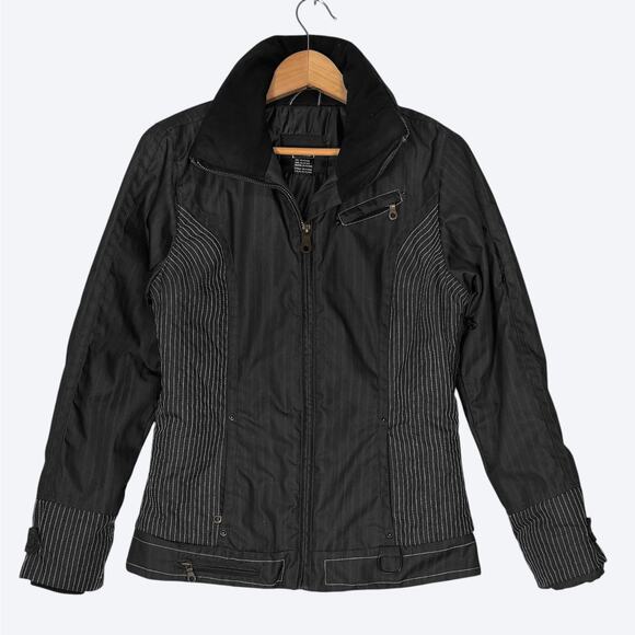 NILS Softshell Ski Snow Jacket Stitching Detail Womens 4 Winter Travel Dark Gray - Picture 1 of 13